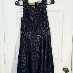 City Studio Girls’ Blue & Beige Dress 