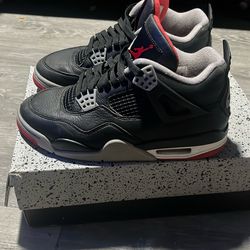 Air jordan 4 retro black/fire red cement grey