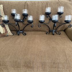 BEAUTIFUL set Of Two Iron Wall Candle Holder Decor 