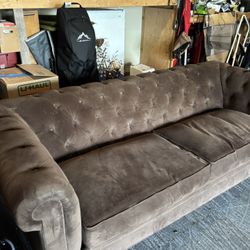 Brown, Martha Stewart Chesterfield Couch