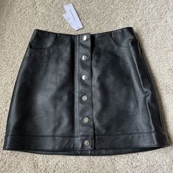 Topshop Faux Leather Skirt Sz 6