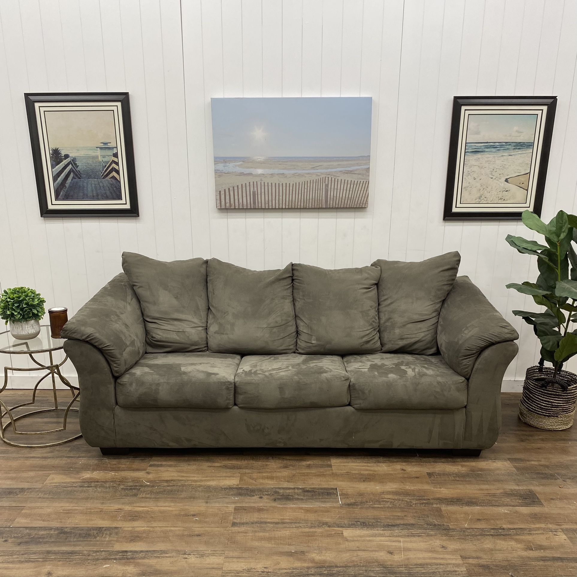 Ashley Furniture Gray 3-Seater Sofa. Free Delivery!