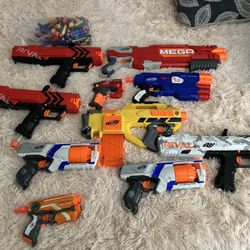 Nerf Blaster Mega Bundle - 10 Guns (comes with bullets)