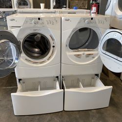WHIRLPOOL LARGE CAPACITY WASHER DRYER ELECTRIC SET 