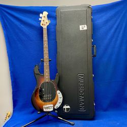 ErnieBall MusicMan StingRay 4 String Bass Guitar w/ Hard Case 11053568