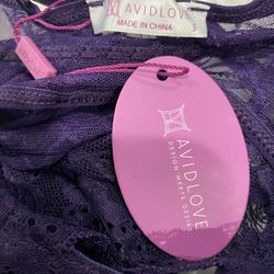 Lingerie for Women Floral Lace Snap Crotch Teddy Bodysuit