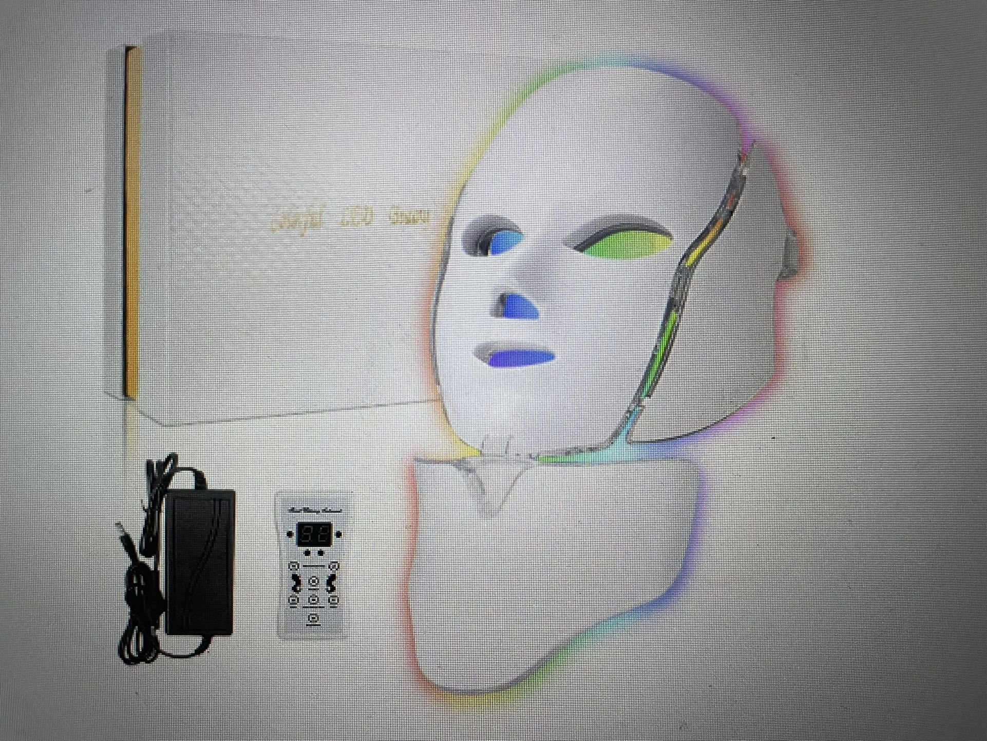 Led Face Mask Light Therapy, Red Light Therapy For Face, 7-1 Colors LED Facial Skin Care Mask