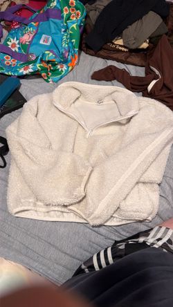 Fuzzy 1/4 zip sweater