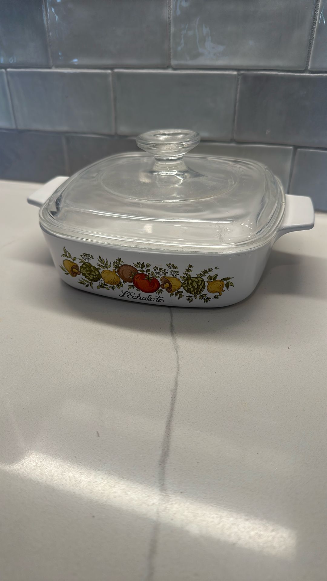Vintage Corning Ware Spice of Life 1 Quart Casserole with Lid, Corningware L'Echalote