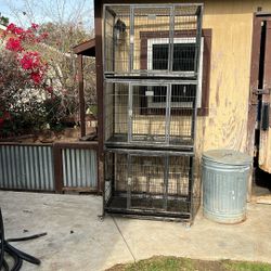 Dog Kennels 3 Stack Used