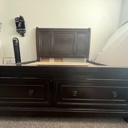 Espresso Queen Slatted Bedframe