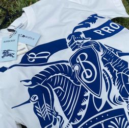 Blue Logo Burberry Tee
