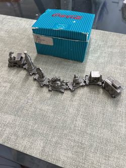 Vintage 1995 Coca-Cola Pewter Miniature Train Set 7 Piece Complete Original Box Fort