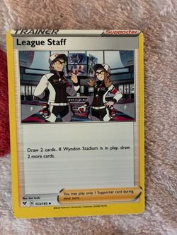 Pokémon League Staff Trainer Card 153/185 miss cut error