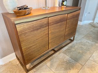 Wood and Gold Sideboard Cabinet