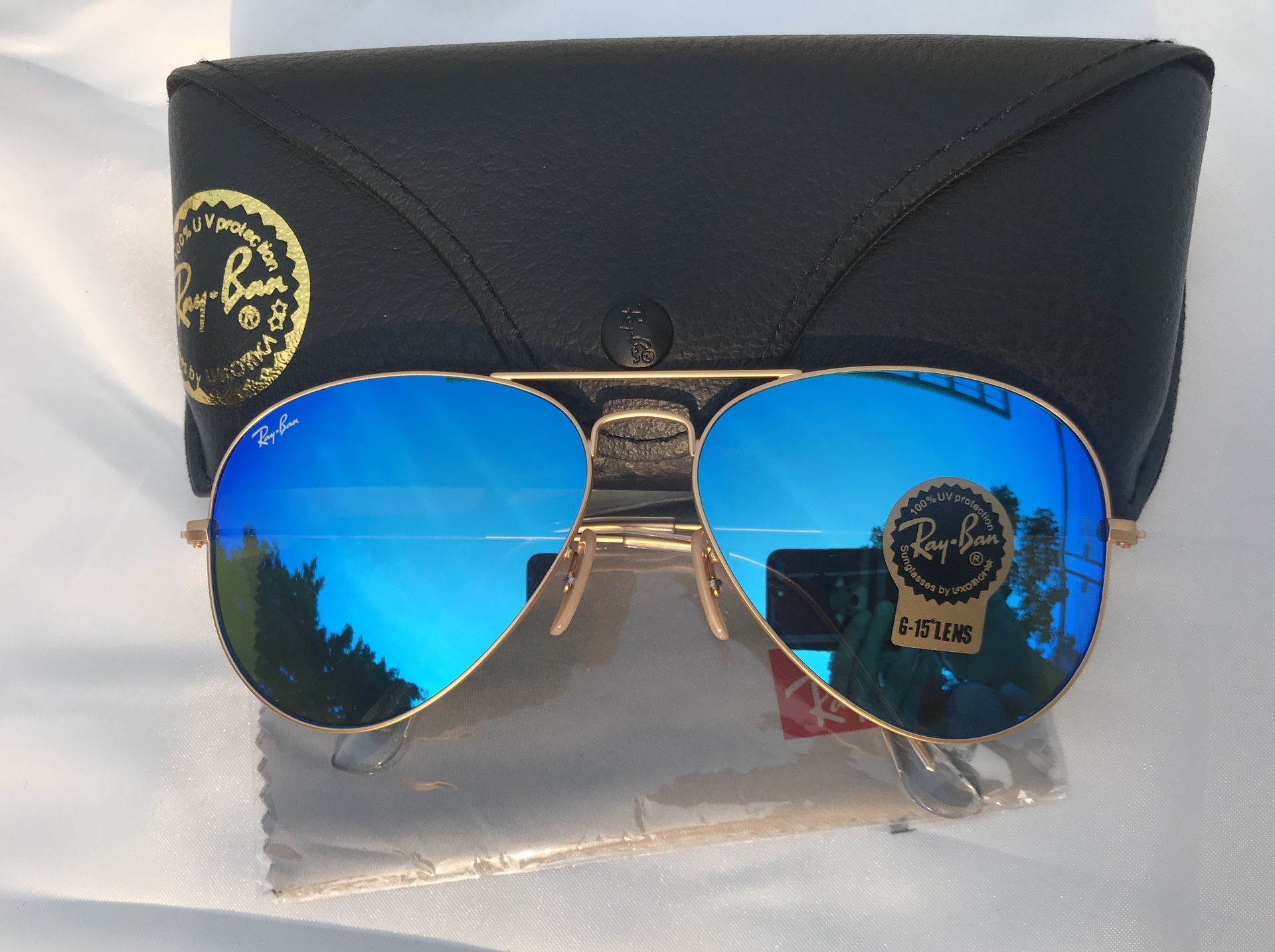 Rayban Blue Mirror Lenses Aviator 3025 Sunglasses