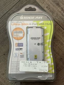 New IOGear MicroHub Ultra-Slim 4-Port USB Hub