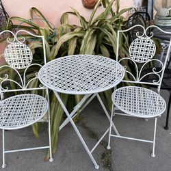 Bistro Set Folding Chairs And Table 