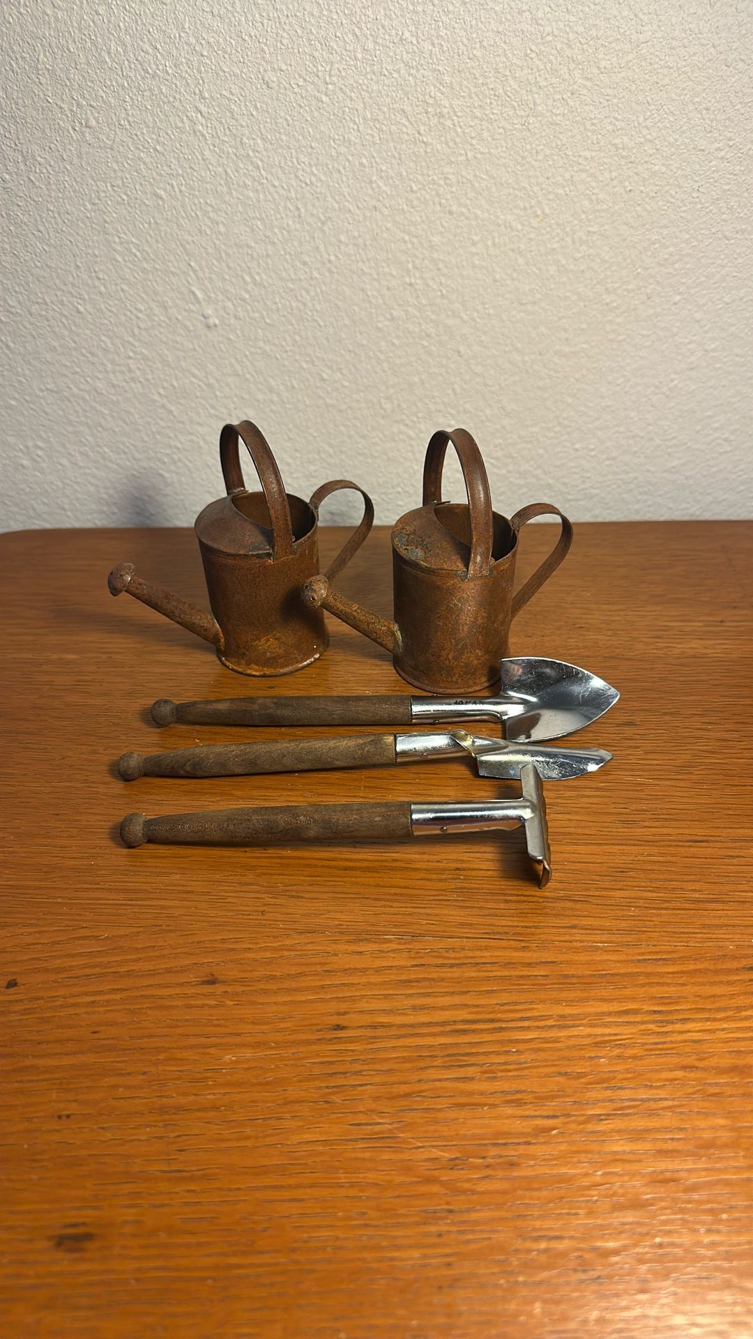 Vintage Garden Tools Made In Japan / Rustic Water Cans 