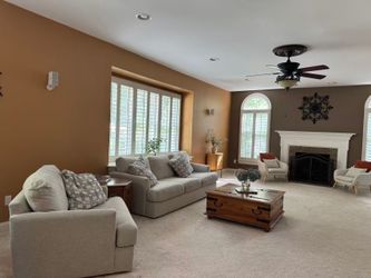 Living room couch (3 seats) and sofa almost new