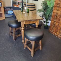 Game Table Set. Bar table with stools. Dimensions are in the photos
