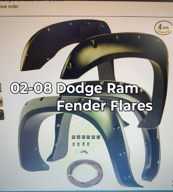 OxGord Fender Flares 02-08 Dodge Ram 1500 Thru 3500