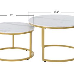 Two Beautiful Stackable Coffee Or Decorative Tables