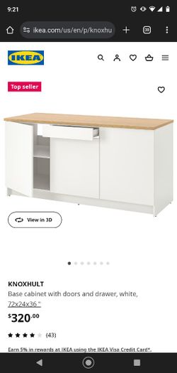 IKEA Kitchen Counter New In Box $225