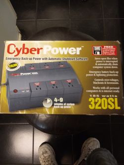CYBER POWER SURGE PROTECTOR WITH BATTERY BACKUP