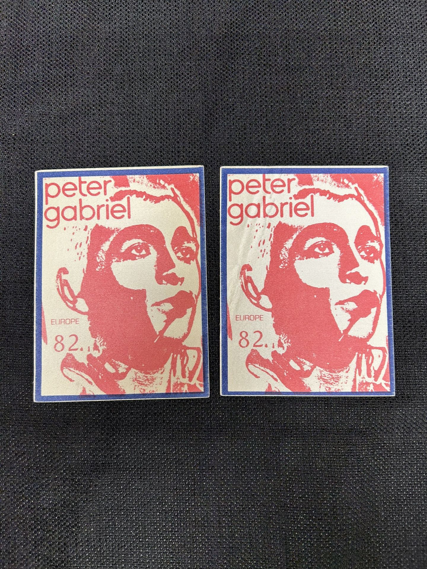 Vintage Peter Gabriel Back Stage Passes/$20 Each