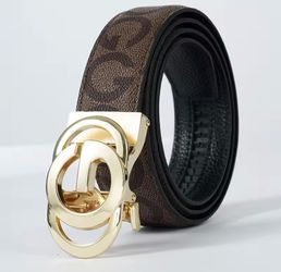 High Quality 3.4cm Leather Business Men High-Quality Designer Male Buckle Strap Jeans Accessory