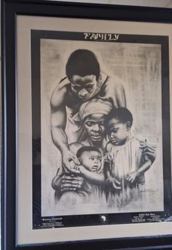 Framed "Family" Black Art Print by Richard McCrary