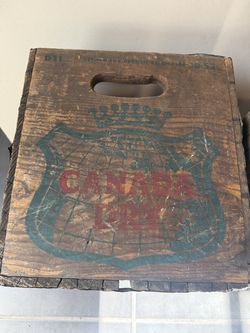 2 VINTAGE 1954 CANADA DRY SODA POP WOODEN CRATE METAL TRIM WOOD BOXES $30 each