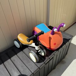 FREE Toddler Bike + B2 Toys Snail Ride-On Toy