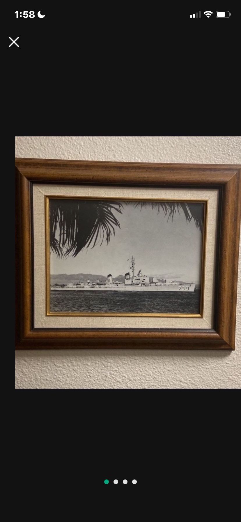 Vintage WWII USS COLLETT DD-730 Original Historical Photograph