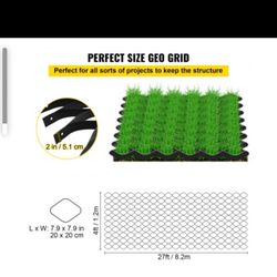 VEVOR Ground Grid, 1885 lbs per Sq Ft Load Geo Grid, 2" Depth Permeable Stabilization System for DIY Patio, Walkway, Shed Base, Light Vehicle Driveway
