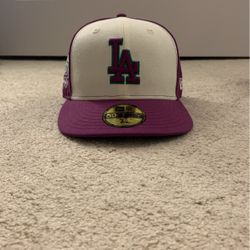 1/1 LA Dodgers Purple Crush Fitted Sz:7 1/4 100 Anniversary Patch 