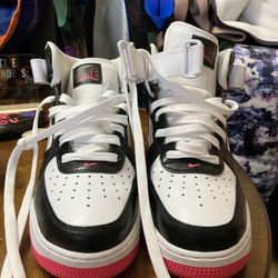 Womens Nike Air Force 1 I 07 Mid Electric White Black Volt Hyper Pink FD0866 100