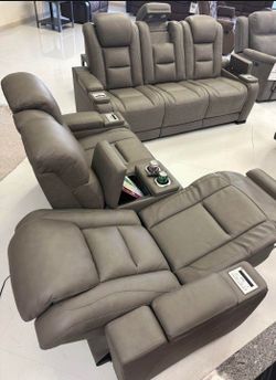 Gray, Black, Brown Power Reclining Sofa Power Reclining Loveseat Power Recliner Only $39 Down Payment 👉 PLEASE ASK FOR JON GREEN WHEN YOU ARRIVE!