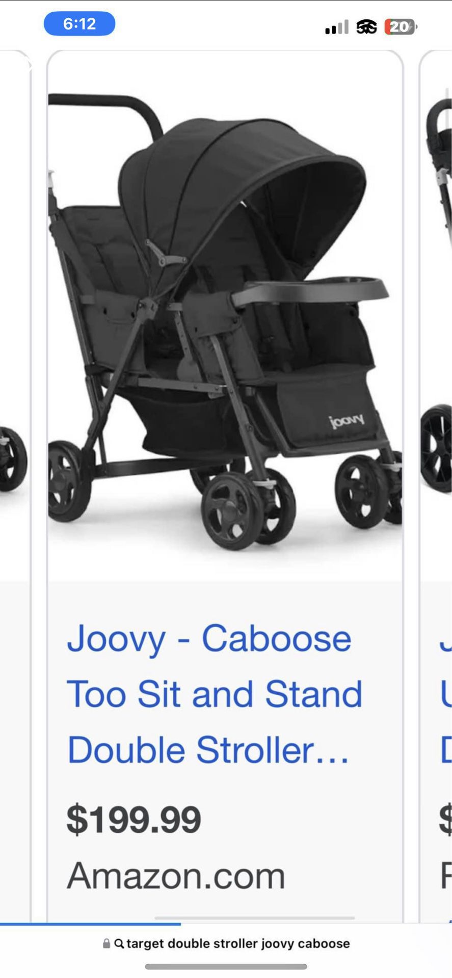 joovy caboose double stroller