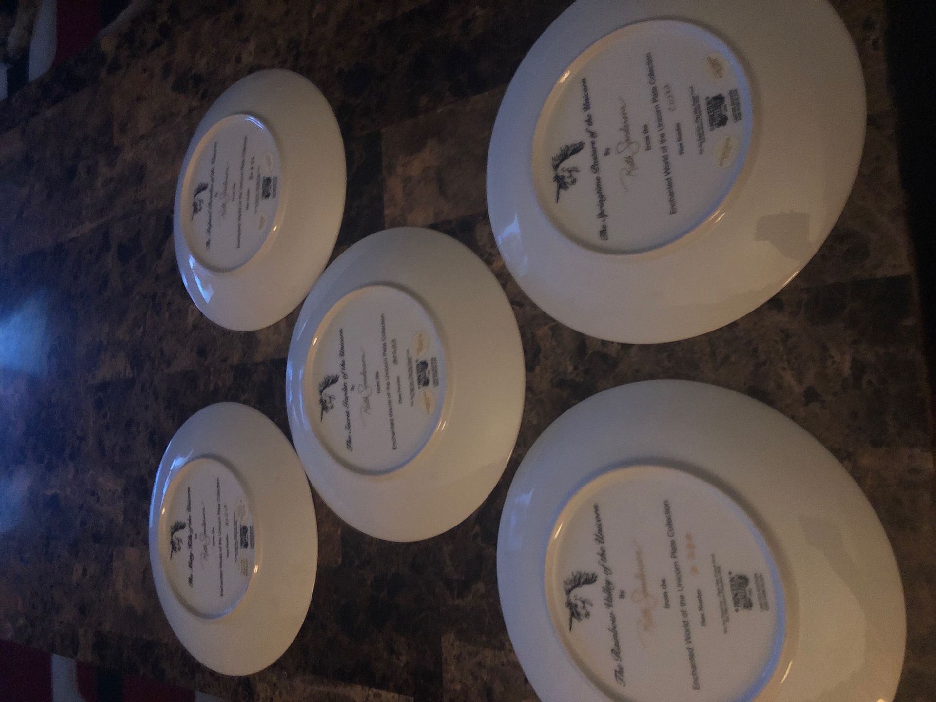 The enchanted world of the unicorn plate collection