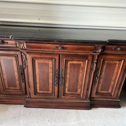 Server buffet/ buffet cabinet marble top / universal funiture / credenza dining server funiture