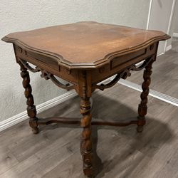 Square Antique Wooden Table 