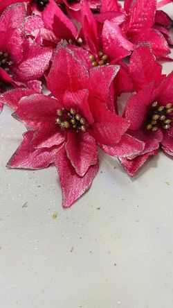 Christmas Ornament Flowers Pink