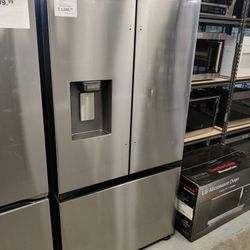 New Samsung - 26 Cu. Ft. Mega Capacity Counter Depth 3-Door French Door Refrigerator with Four Types