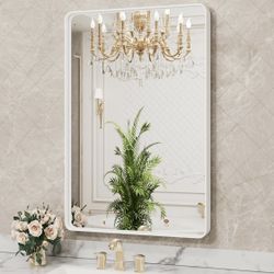 New- 24 X 36 White Wall/ Vanity Mirror