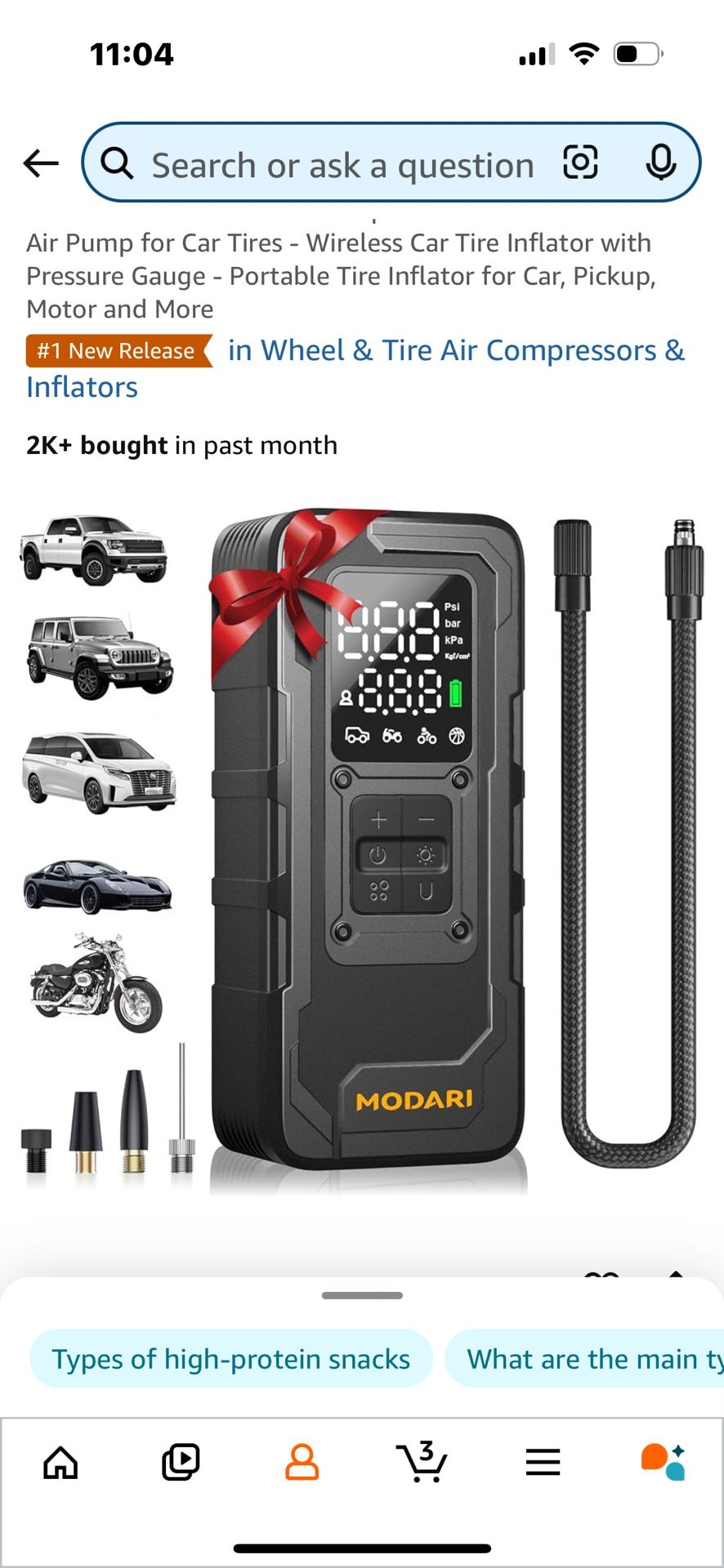 Tire Inflator Portable Air Compressor