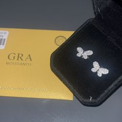 Diamond butterfly earrings