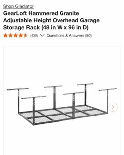 Gladiator overhead storage rack