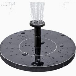 Solar Fountain Pump, Free Standing Solar Birdbath Fountain, 2018 Upgraded 1.5W Solar Powered Fountain Pumps Submersible Outdoor, for Bird Bath, Small 